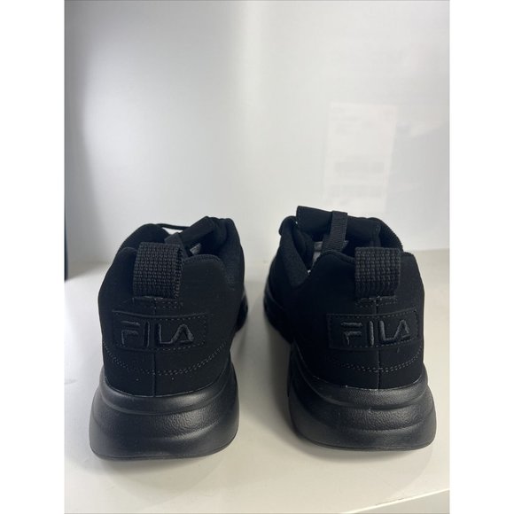 FILA DISRUPTOR SE 1SX60023-001 TRIPLE BLACK ATHLETIC MEN SHOES SNEAKER - Picture 3 of 9
